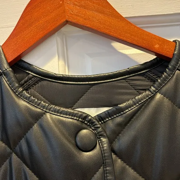 Zara faux leather long jacket