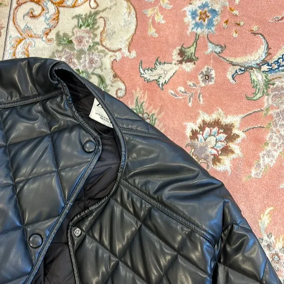 Zara faux leather long jacket