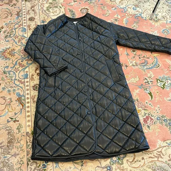 Zara faux leather long jacket