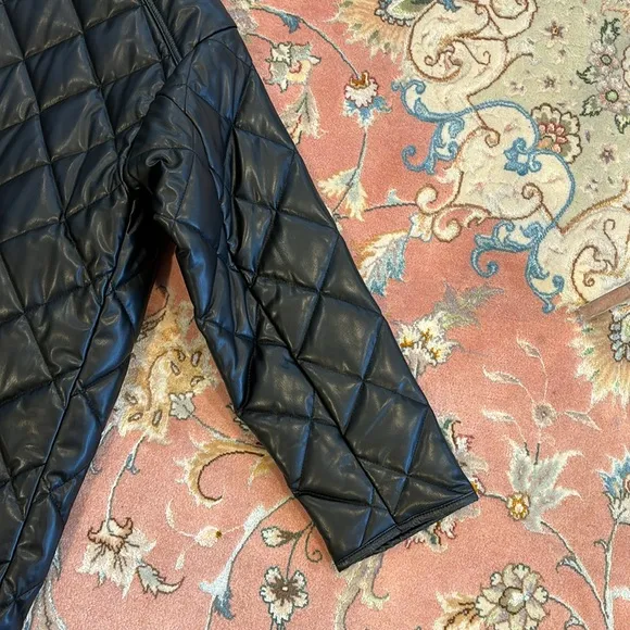Zara faux leather long jacket